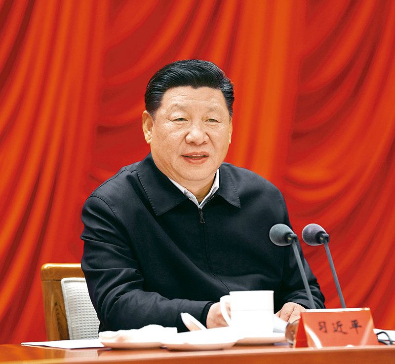 　　2019年1月21日，省部級(jí)主要領(lǐng)導(dǎo)干部堅(jiān)持底線思維著力防范化解重大風(fēng)險(xiǎn)專題研討班在中央黨校開班。中共中央總書記、國(guó)家主席、中央軍委主席習(xí)近平在開班式上發(fā)表重要講話。 新華社記者 饒愛(ài)民/攝